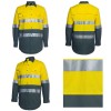 Yellow Green Cotton Hi Vis Work Shirts Alt